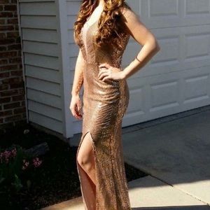 Gold sequence dress